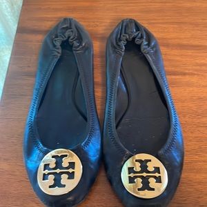 Tory Burch Black Flats